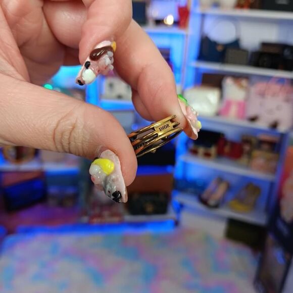 New Unused Dior Jador Gold Plated Ring Size 6 - Picture 4 of 7